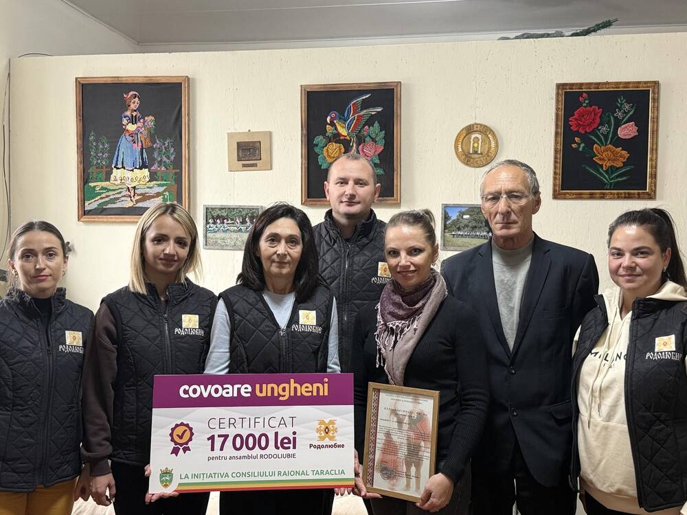 Молдовската килимарска фабрика „Covoare Ungheni“ предостави финансова помощ на ансамбъла за български фолклор „Родолюбие“ от Тараклия