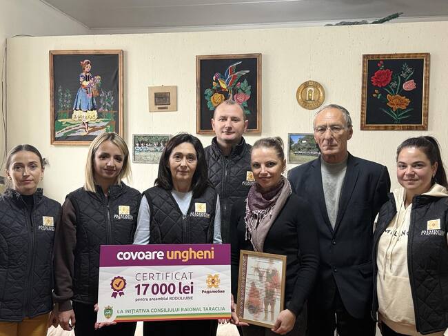 Молдовската килимарска фабрика „Covoare Ungheni“ предостави финансова помощ на ансамбъла за български фолклор „Родолюбие“ от Тараклия