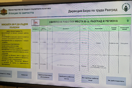 Разград - Бюро по труда - свободни места