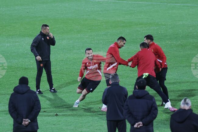 Национален отбор - футбол - тренировка 