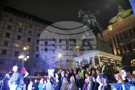 Сърбия - Народен театър - протест