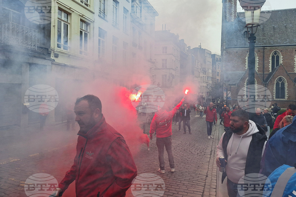 Белгия - Брюксел - стачка