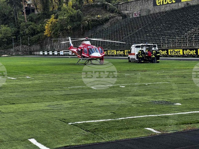 С медицински хеликоптер транспортираха от Смолян към София мъж на 27 г. с аневризма на гръдната аорта