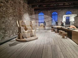 Павилионът на Турция на Венецианското архитектурно биенале 2025. Снимка: Ваня Сухарова/БТА