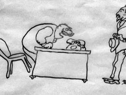  Карикатурата "Бай Ганьо: - Ти още ли си виж, бре?" на Борис Димовски. Пресфото-БТА, снимка: Виолета Попова/архив