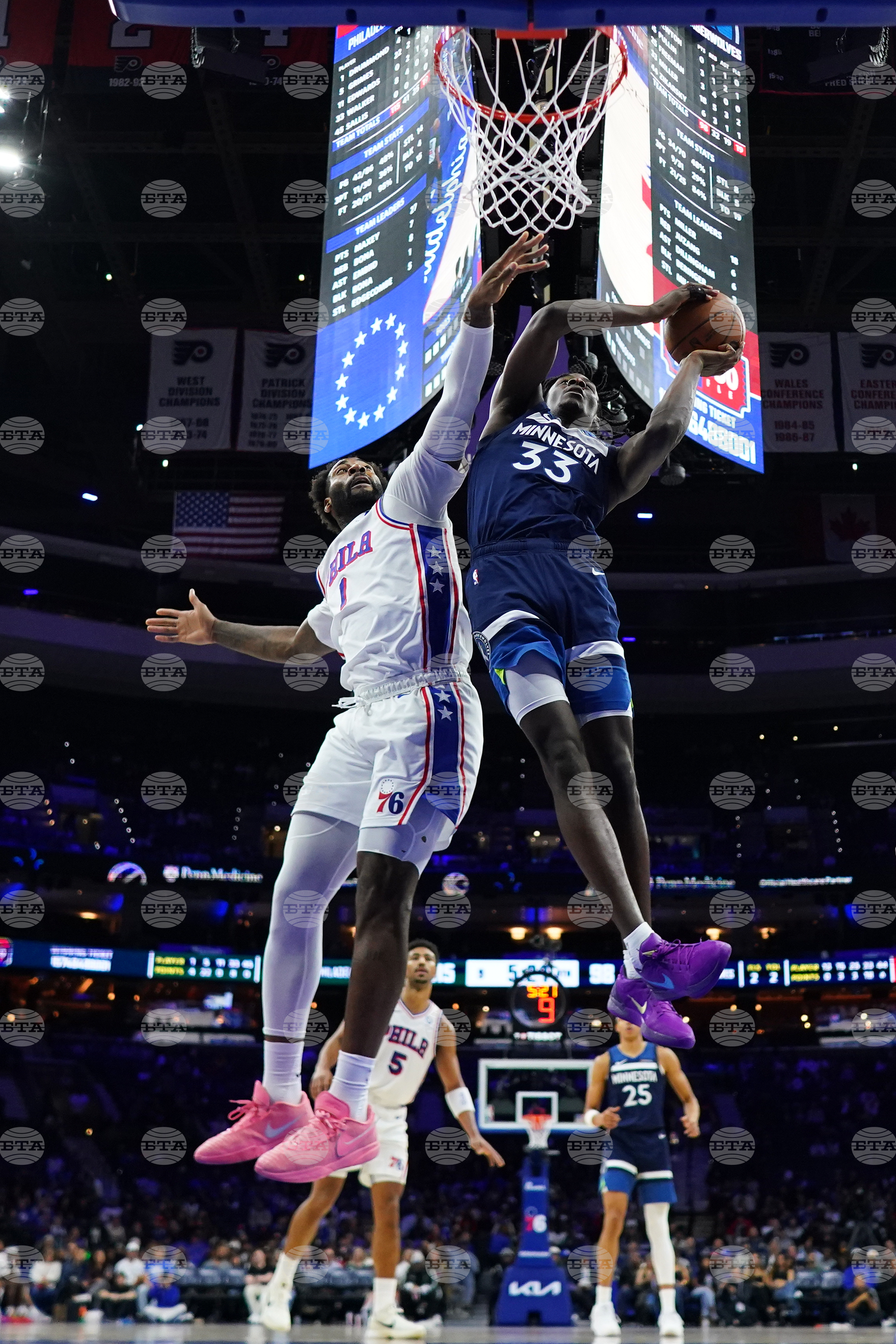 Timberwolves 76ers Basketball