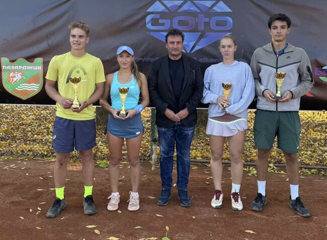 Борис Начев и Никол Нунева триумфираха с титлите на сингъл на турнир по тенис от ITF за юноши и девойки в Пазарджик 