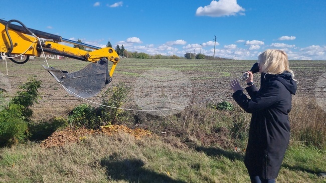 Село Росеново - пътен ремонт - първа копка