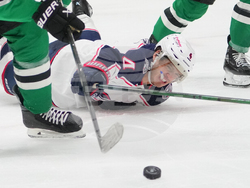 APTOPIX Blue Jackets Stars Hockey