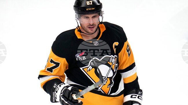 Сидни Кробси записа 1700-ата си точка в Националната хокейна лига при победа на Питсбърг