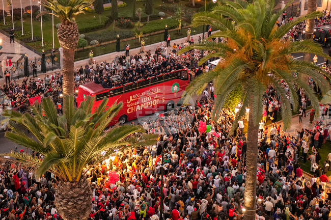 APTOPIX Morocco Soccer Celebrations