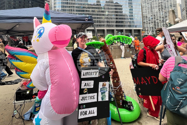 US Protests Inflatable Costumes