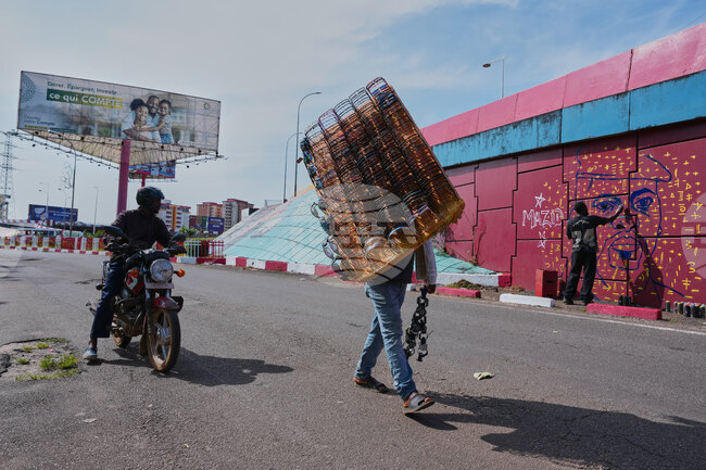 APTOPIX Guinea Graffiti
