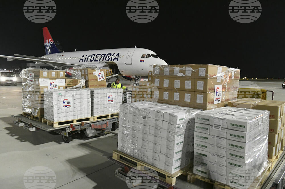 Правителството на Сърбия изпрати на Сирия 105 тона хуманитарна помощ на стойност около един милион евро