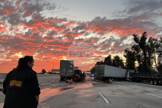 US Semitrailer Fiery Crash