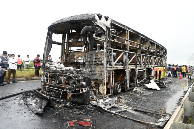 India Bus Fire