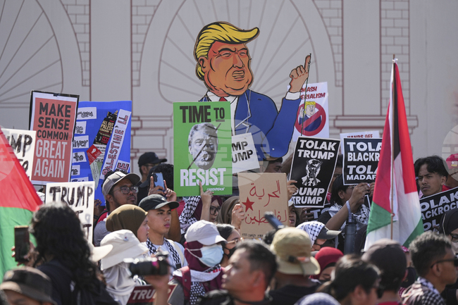 APTOPIX Malaysia Anti Trump Protest