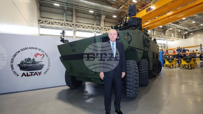 Ердоган откри нов завод за производство на ново поколение танкове и бронирани машини