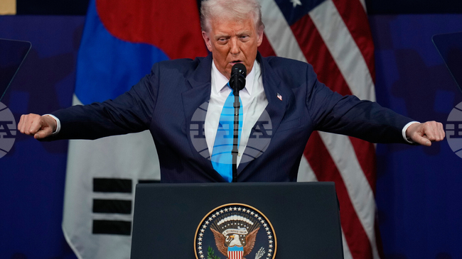 Тръмп заяви, че много скоро ще бъде финализирано търговско споразумение между САЩ и Южна Корея