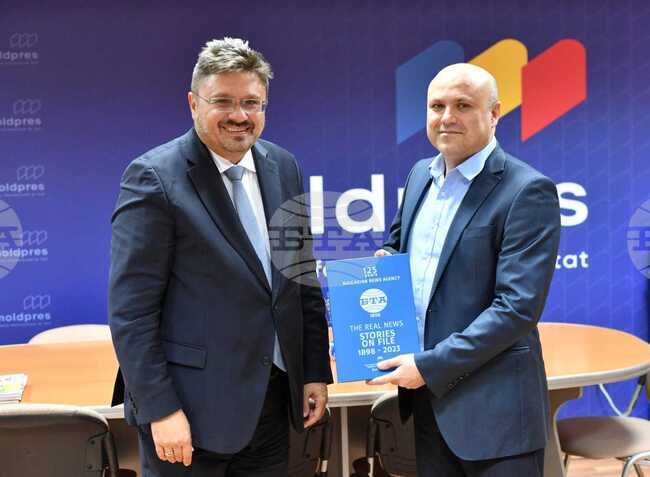 Генералният директор на БТА Кирил Вълчев се срещна с директора на молдовската новинарска агенция МОЛДПРЕС Виталий Хадей