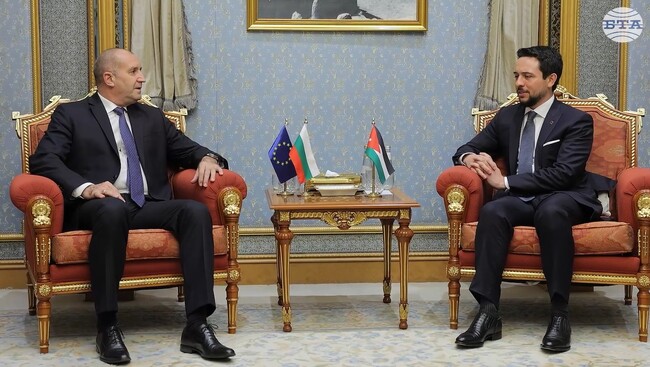 България високо цени приноса на Йордания за деескалация на военния конфликт в Близкия изток, заяви президентът Румен Радев