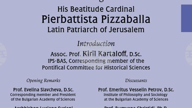 Latin Patriarch of Jerusalem Cardinal Pierbattista Pizzaballa to Visit Bulgaria at Invitation of Assoc. Prof. Kiril Kartaloff