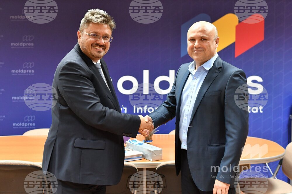 МОЛДПРЕС: МОЛДПРЕС и БТА засилват сътрудничеството си; Кирил Вълчев бе приет от Виталий Хадей в Кишинев