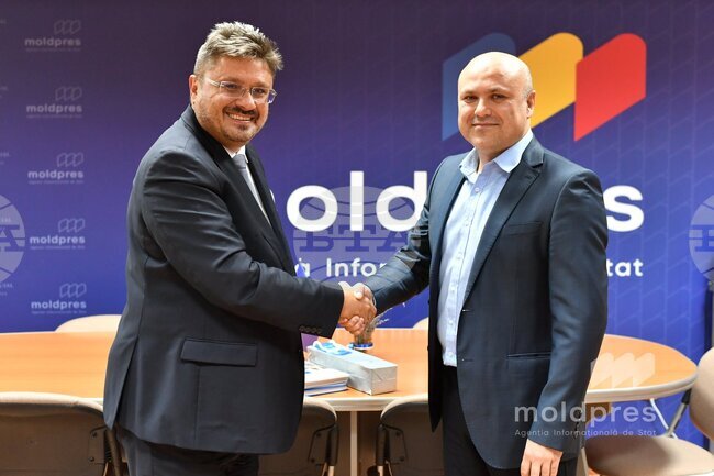 МОЛДПРЕС: МОЛДПРЕС и БТА засилват сътрудничеството си; Кирил Вълчев бе приет от Виталий Хадей в Кишинев