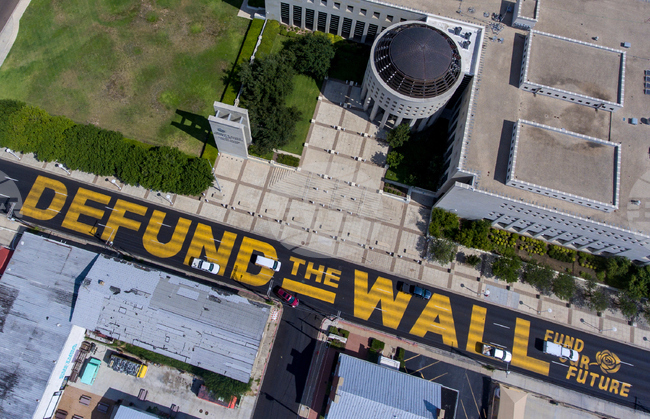 US Texas Border Wall Street Mural
