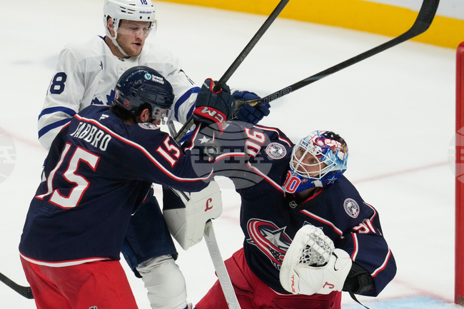 CORRECTION Maple Leafs Blue Jackets Hockey