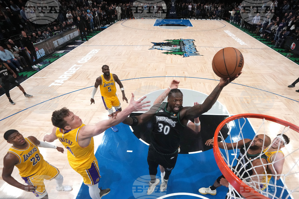 Lakers Timberwolves Basketball