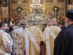 Българският патриарх и Софийски митрополит Даниил отслужи света литургия в столичната митрополитска катедрала "Св. великомъченица Неделя", в деня, в който църквата почита св. крал Стефан Милутин. Снимка: Димитрина Ветова/БТА