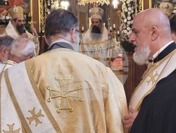 Българският патриарх и Софийски митрополит Даниил отслужи света литургия в столичната митрополитска катедрала "Св. великомъченица Неделя", в деня, в който църквата почита св. крал Стефан Милутин. Снимка: Димитрина Ветова/БТА