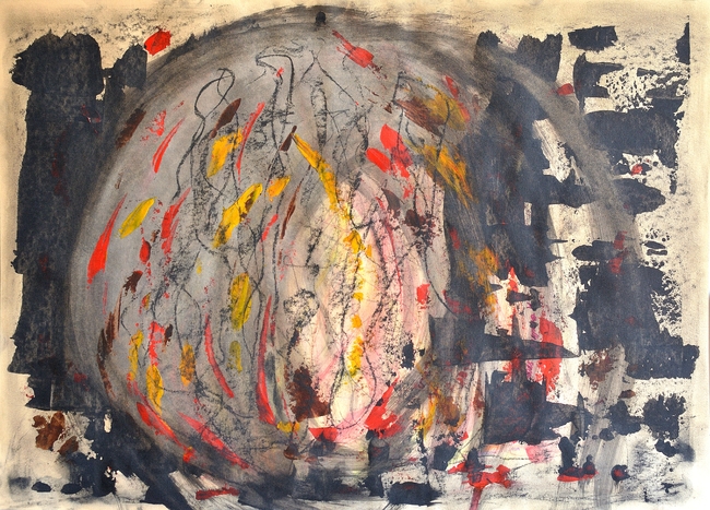 Илияна Овчарова помага на пострадали при пожар семейства с картина в изложбата „Турбуленции“