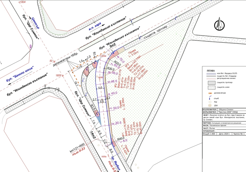 Община Сливен: Започва изграждане на локално платно на бул. „Цар Симеон“ за десен завой към бул. „Илинденско въстание“