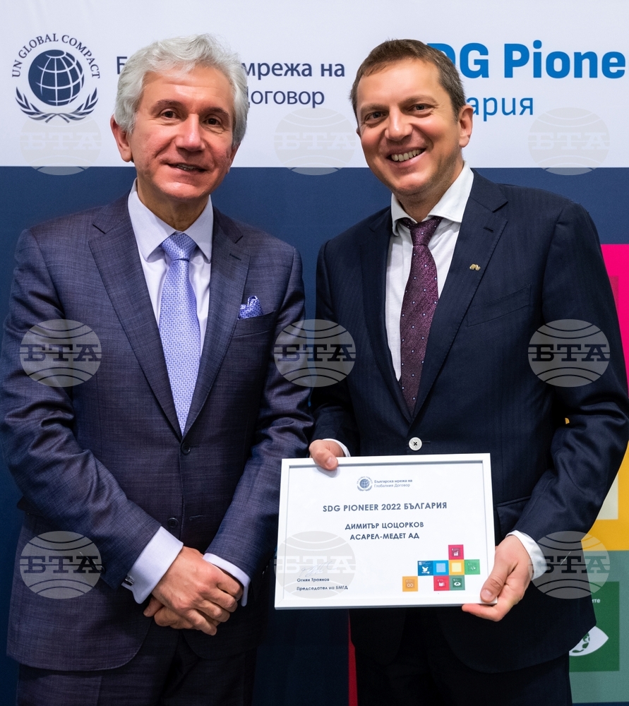 Димитър Цоцорков е първият носител на отличието "SDG Пионерите" за България