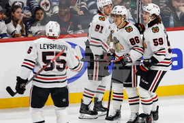 Blackhawks Jets Hockey