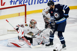 Blackhawks Jets Hockey