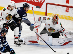 Blackhawks Jets Hockey