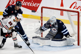 Blackhawks Jets Hockey