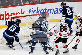 Blackhawks Jets Hockey