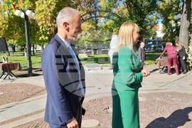 Нова Загора - паметник на Стоян Омарчевски - откриване