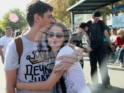 Сърбия - Нови Сад - шествие - тъжна годишнина