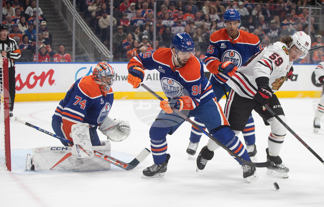 Blackhawks Oilers Hockey