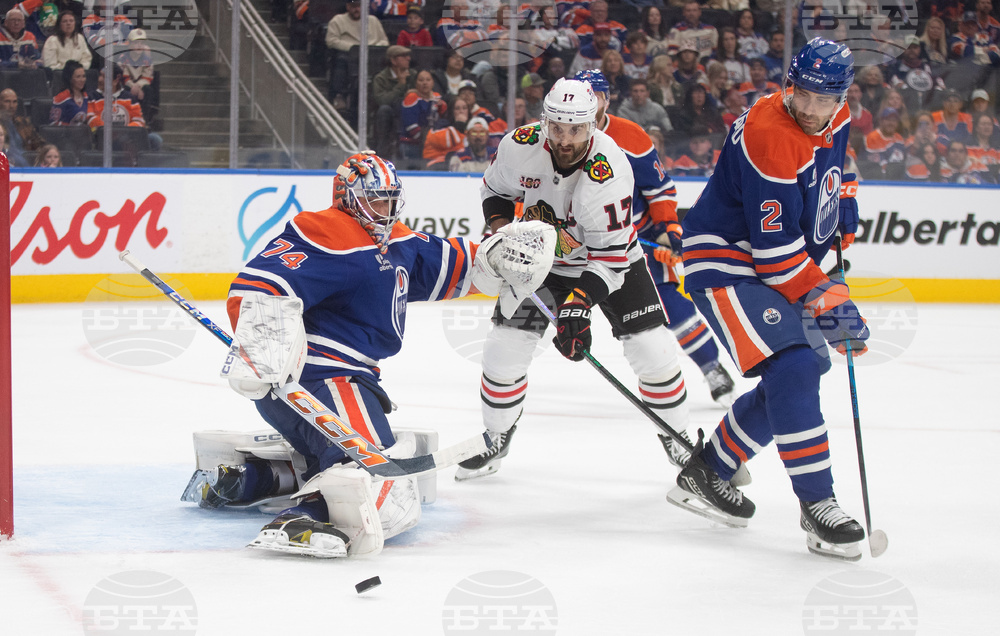 Blackhawks Oilers Hockey