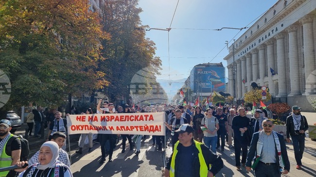 С шествие от НДК до Президентството български граждани и чужденци поискаха свобода за Палестина