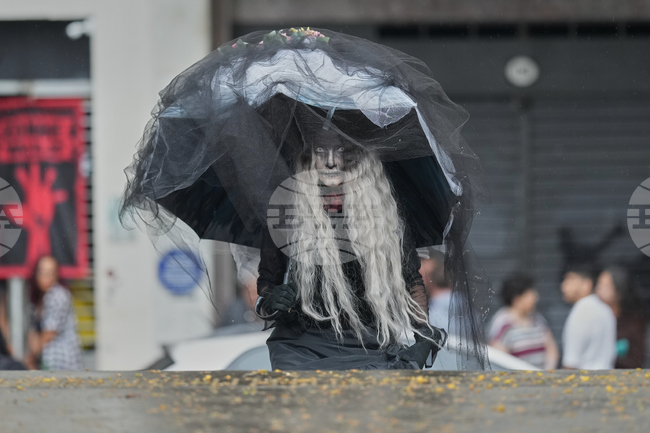 APTOPIX Brazil Zombie Walk