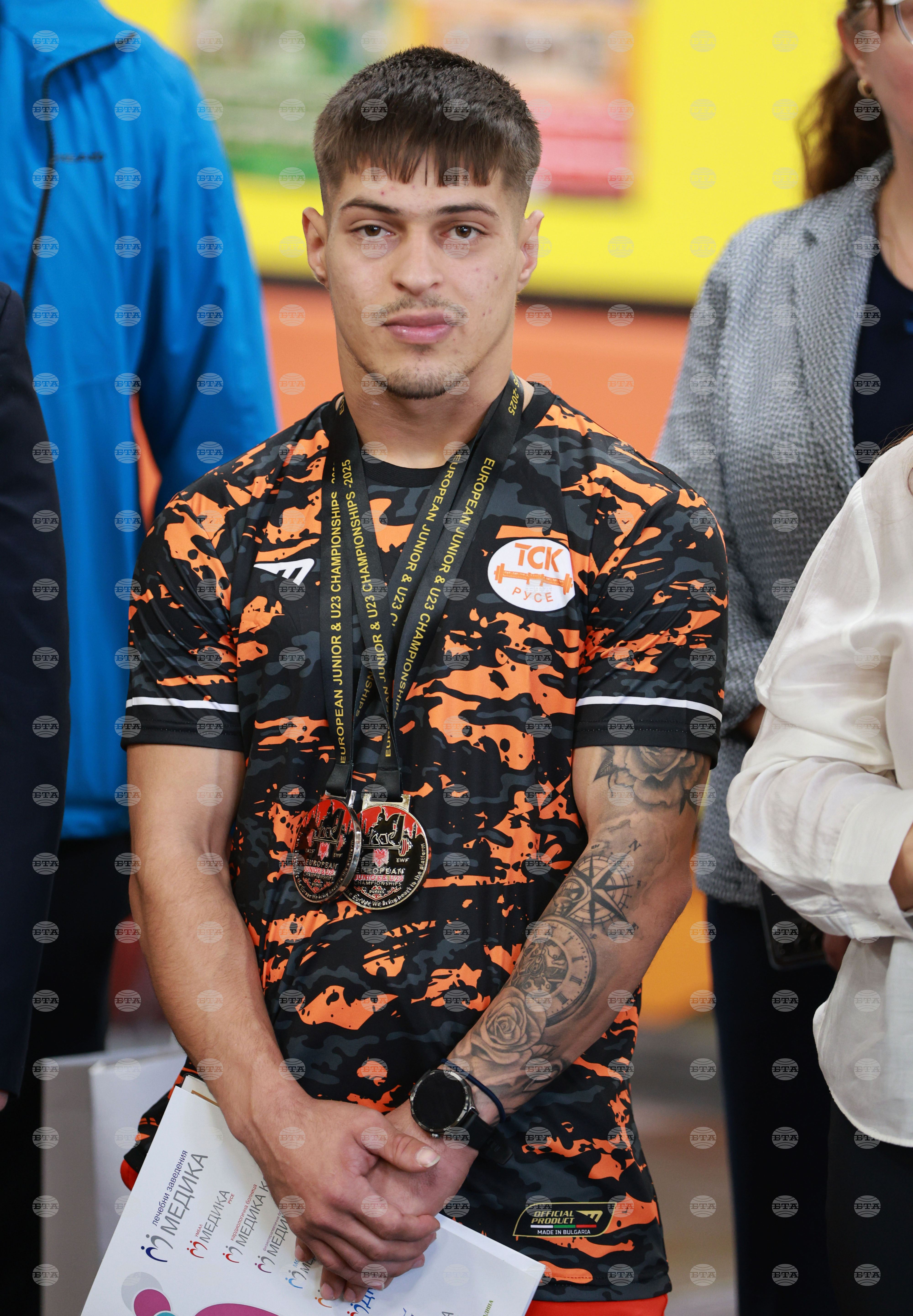 Русе - вдигане на тежести - Дениз Данев - посрещане