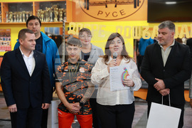 Русе - вдигане на тежести - Дениз Данев - посрещане