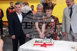 Русе - вдигане на тежести - Дениз Данев - посрещане